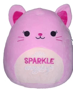 Peluche KELLY TOY Squishmallows KRISTINA PINK CAT scintillante 12"H - Foto 1 di 3
