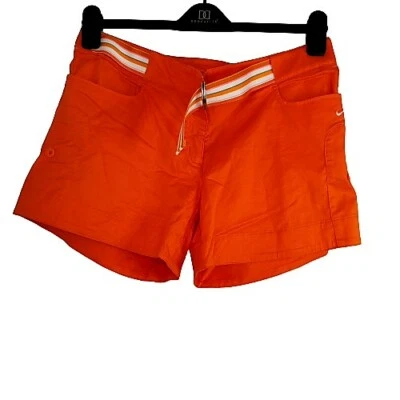 Pantalones cortos cargo Nike naranja para mujer con cinturón pequeños bolsillos de algodón Foto 1 de 4