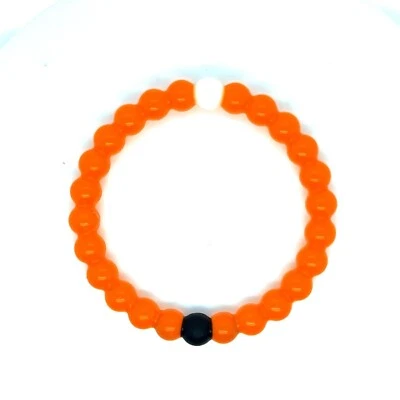 Pulsera de silicona con cuentas Lokai naranja Foto 1 de 3