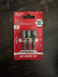 Milwaukee Tool 49-66-4561 Shockwave 1-7/8" Magnetic Nutdriver Set (3 Pc) - Picture 1 of 2