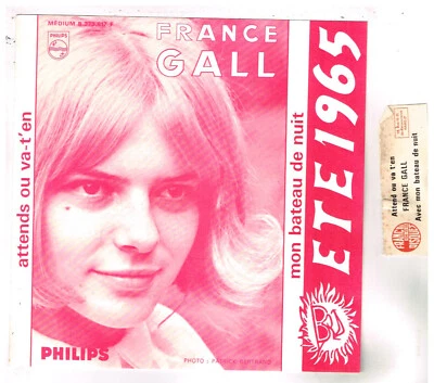 France GALL  Attends ou va-t'en  Encart ORIGINAL +etiq JUKEBOX   7'  SP 45 tours - Photo 1/4