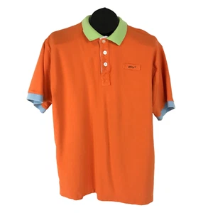 Camisa Polo Orvis Manga Corta Para Hombre Mediana Naranja Contraste 100% Algodón Informal - Imagen 1 de 11
