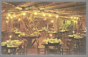 Vintage Long Trail Lodge Dining Room Postcard – Sherburne Pass VT – Ski History - Picture 1 of 2