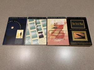 Albert Camus 4 Book Lot : The Stranger, The Fall, The Plague, First Man (TPB) - Foto 1 di 24
