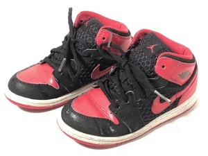 2011 Nike Air Jordan Retro 1 Phat schwarz/sirenenrot Kleinkind Schuhe Größe 9C - Bild 1 von 12