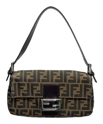 Bolso de Mano FENDI Zucca Mamma Baguette 26424-008 Marrón Usado Foto 1 de 4