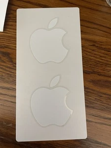 Apple Logo Decal Stickers Official White, set of 2 stickers - Afbeelding 1 van 3