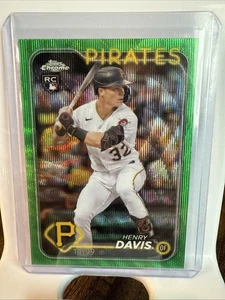 Henry Davis 11/99 2024 Topps Chrome - #260 Green Pulsar Refractor (RC) Pirates - Picture 1 of 11
