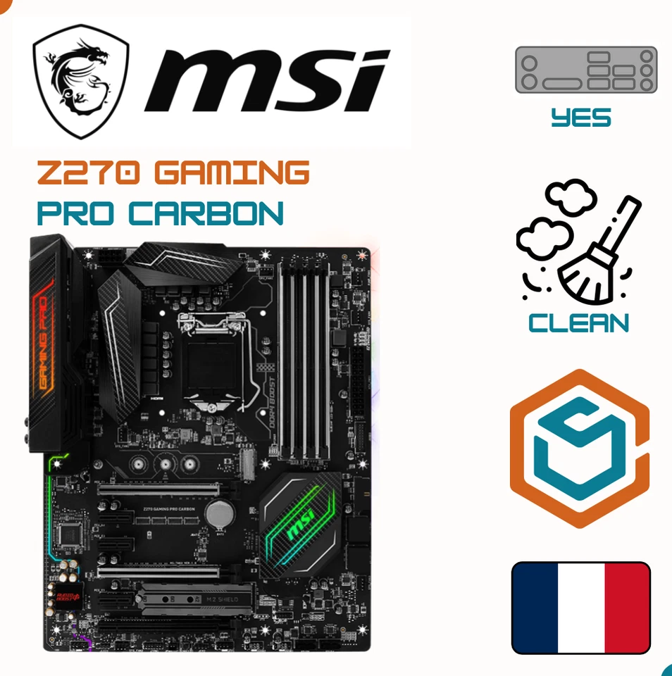 Carte mère MSI Z270 GAMING PRO CARBON socket LGA 1151 - Photo 1/1