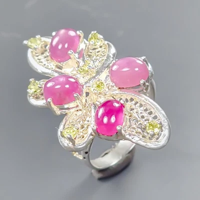 Handmade Ruby Ring 925 Sterling Silver Size 8 /R430768 - Image 1 of 4