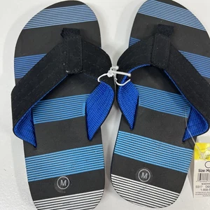 Chanclas para niños, talla mediana (13-1), negras y azules, nuevas - Imagen 1 de 5
