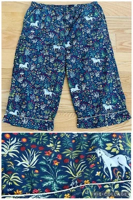 Pantalones de pijama recortados Printfresh para mujer Unicorn’s Garden XL algodón orgánico Foto 1 de 4