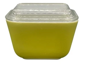 PYREX Vintage 501-B Yellow Refrigerator Dish 1-1/2 Cup + Lid 1B - Picture 1 of 8
