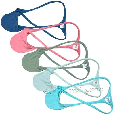 Men Breath Hole Ice Silk  G-String  Underwear Posing String Thong  Pouch Tangas - Image 1 of 4