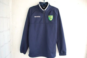 Giacca pullover maglia pile Norwich City Errea 1/4 zip calcio allenamento M - Foto 1 di 15