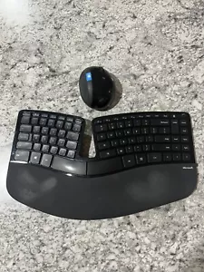 Microsoft Sculpt Ergonomic Keyboard and Mouse For Parts Only Black Wireless - Picture 1 of 7