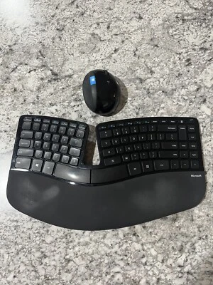 Microsoft Sculpt Ergonomic Keyboard and Mouse For Parts Only Black Wireless - Image 1 of 4