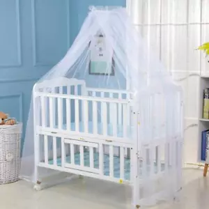 Bed Mosquito Net Mesh Dome Curtain Net for Toddler Crib Cot Canopy LC - Picture 1 of 15