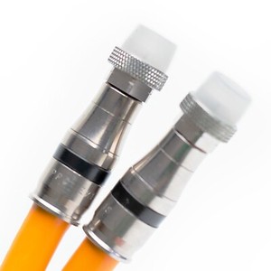 TRI-SHIELD RG-11 DIRECT BURIAL UNDERGROUND COAXIAL CABLE BRASS CONNECTORS UL ETL