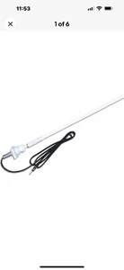 Dual Electronics MANT16W Durable Mast Long Range Marine Radio Antenna White  - Picture 1 of 6