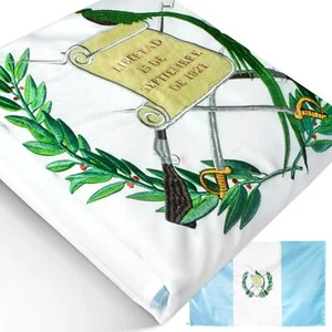 Anley EverStrong bestickte guatemaltekische Flagge 3x5 Fuß - guatemaltekische Nylonflagge - Bild 1 von 7