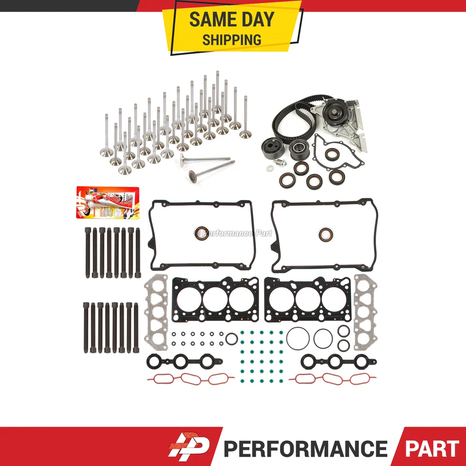 Juego de juntas de culata válvulas correa de distribución apto para 98-05 Volkswagen Passat Audi 2.8 DOHC Foto 1 de 4