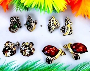 CORO Vintage Earrings Clips & Screwback Goldtone & Silvertone 4 Pairs - Picture 1 of 13