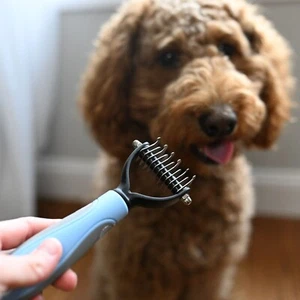1 Pet Grooming Tool Shedding Rake For Small Dogs Cats Safe Shedding Comb NWOT - Picture 1 of 13