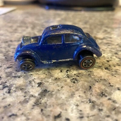 1697 Hot Wheels Redline VW Bug Beetle Dark Blue• Handbuilt Diecast • VW Bug 1:64 - Image 1 of 4