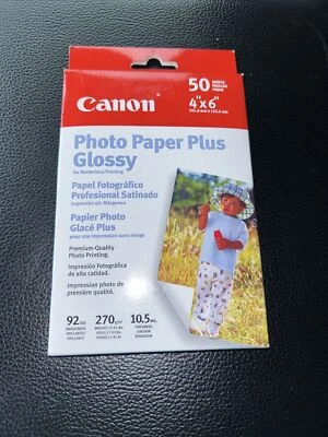 Papel fotográfico Canon Plus brillante 50 hojas 4x6 Foto 1 de 2