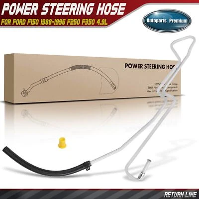 Power Steering Return Line Hose Assembly for Ford F150 1988-1996 F250 F350 4.9L - Image 1 of 4