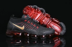 Nike VaporMax Running Shoes Men's Black Red Gold - Picture 1 of 5