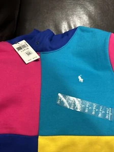 Polo Multicolor Big Logs Hoodie Size 14/16 - Picture 1 of 4