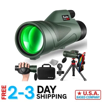 12x60 HD Monocular Telescope with Smartphone Adapter - Perfect for Bird Watching - Image 1 of 4