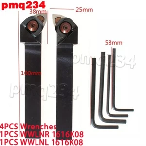 WWLNR1616K08+WWLNL1616K08 External Boring Bar Tool Holder For WNMG080404 insert - Picture 1 of 6