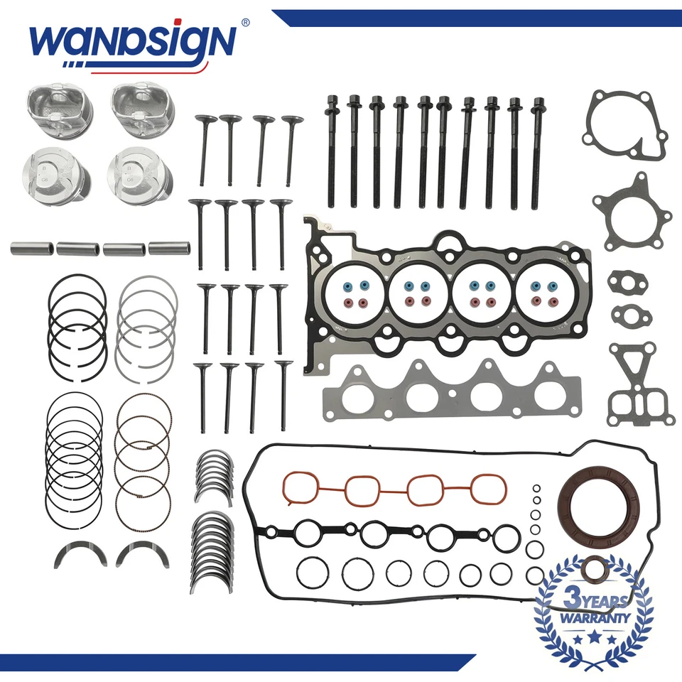 Engine Overhaul Rebuild Kit Fit For Hyundai Accent Kia Rio DOHC 12-16 G4FD 1.6L - Image 1 of 4