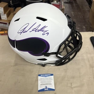 Vikings JARED ALLEN Signed Riddell Full Size LUNAR Replica Helmet - Beckett F/S - Picture 1 of 9
