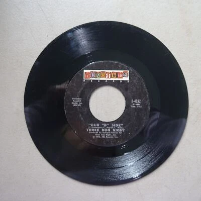 THREE DOG NIGHT OUR B SIDE/SHAMBALA DUNHILL RECORDS VINYL 45 VG 19-41 - Image 1 of 2