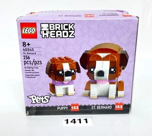 Lego Brick Headz # 40543 Bernhardiner & Welpe Verkaufsbox Neu :) - Bild 1 von 8