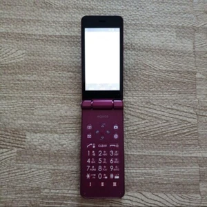 SHARP AQUOS SH-N01 KEITAI RED Android Flip Phone Unlocked 601SH Used Japan - Picture 1 of 6