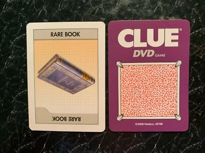 Clue DVD Rare Book ITEMS CARD Game Replacement Piece 2006 Hasbro - Image 1 of 3