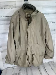 Giacca Uomo Vintage LL Bean Parka Khaki Gore-Tex Large - Foto 1 di 24