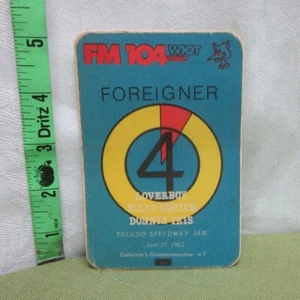 FOREIGNER Backstage Loverboy 1982 Billy Squier Sticker Donnie Iris WIOT Toledo - Bild 1 von 2