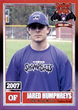 2007 Keene Swamp Bats Team Issue 13 Jared Humphreys Kent State Jackson Ohio Card