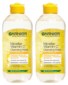 2 GARNIER Micellar Vitamin C Cleansing Water Hypoallergenic for Dull Skin 400ml - Picture 1 of 4