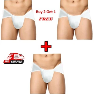 Men's Underwear Langot Cotton White, Free Size (Buy 2 Get 1 Free) - Picture 1 of 5