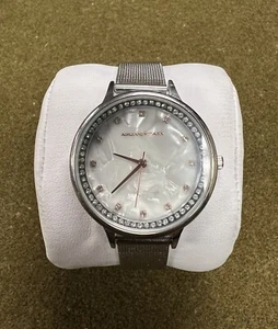 Adrienne Vittadini Diamond Bezel Ladies Quartz Watch- New Battery, Runs Well - Picture 1 of 3