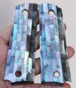 Genuine Black Pearl Grip for 1911 Full Size Colt Kimber Ruger Taurus Springfield - Picture 1 of 24