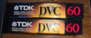 TDK DVC Videocassette Mini DV 60 Minuti, Confezione da 2 Nuove - Foto 1 di 2
