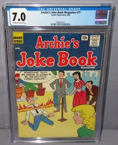 ARCHIE'S JOKE BOOK MAGAZINE #77 (Highest Graded on Census) CGC 7.0 FN/VF 1964 - Picture 1 of 3